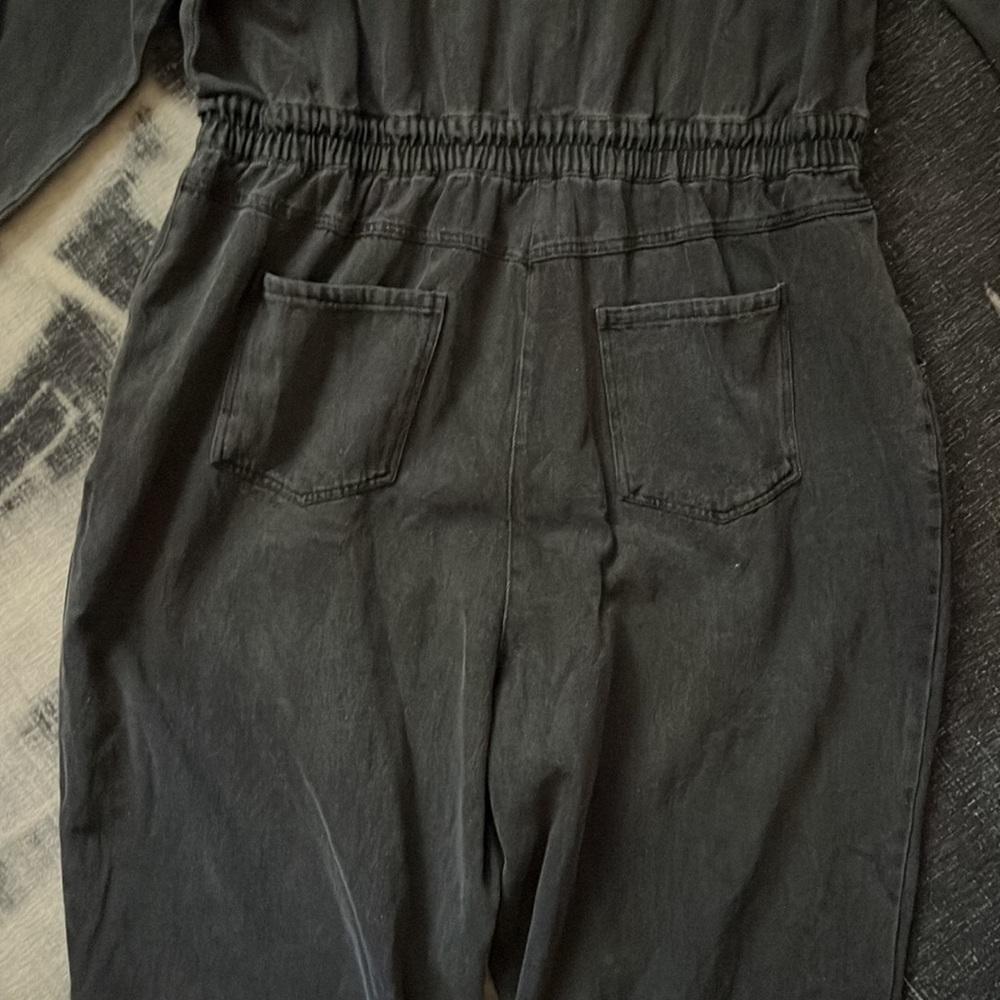 Dark Denim Jumpsuit - Picture 6 of 7